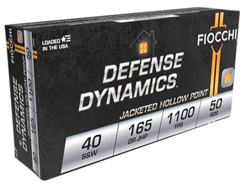 Fiocchi Ammunition Defense Dynamics 40 S&W 165 gr Jacketed Hollow Point 50 rd