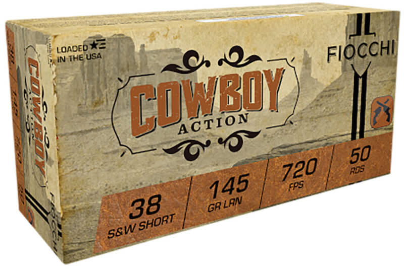 Fiocchi Ammunition Cowboy Action Pistol 38 S&W Short 145 gr Lead Round Nose 50 rd