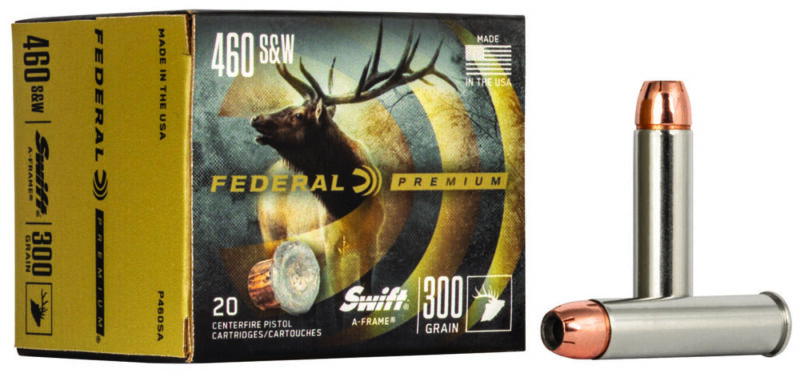 Federal Premium Hunting 460 S&W Mag 300 gr Swift A Frame 20 rd