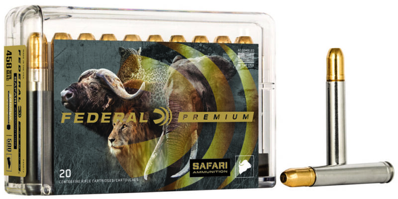 Federal Premium Safari Cape-Shok 458 Win Mag 500 gr Trophy Bonded Sledgehammer Solid 20 rd