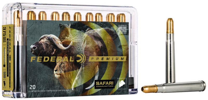Federal Premium Safari Cape-Shok 375 H&H Mag 300 gr Trophy Bonded Sledgehammer Solid 20 rd
