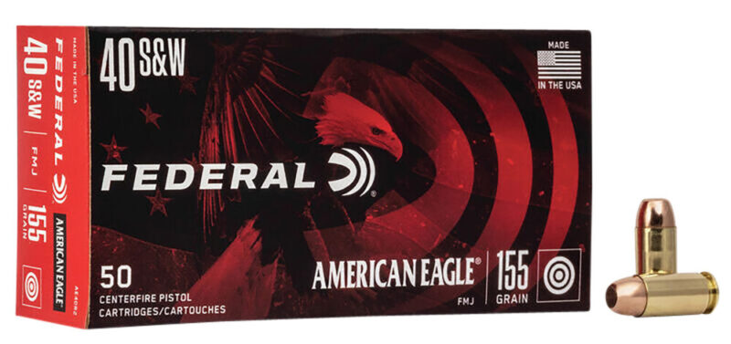 Federal American Eagle Handgun 40 S&W 155 gr Full Metal Jacket 50 rd