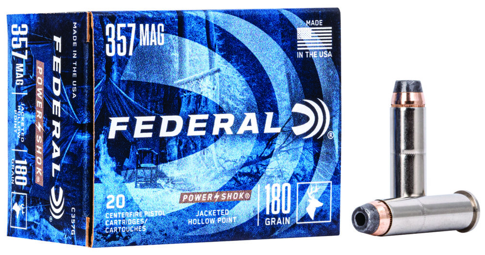 Federal Power-Shok Handgun 357 Mag 180 gr Jacketed Hollow Point 20 rd