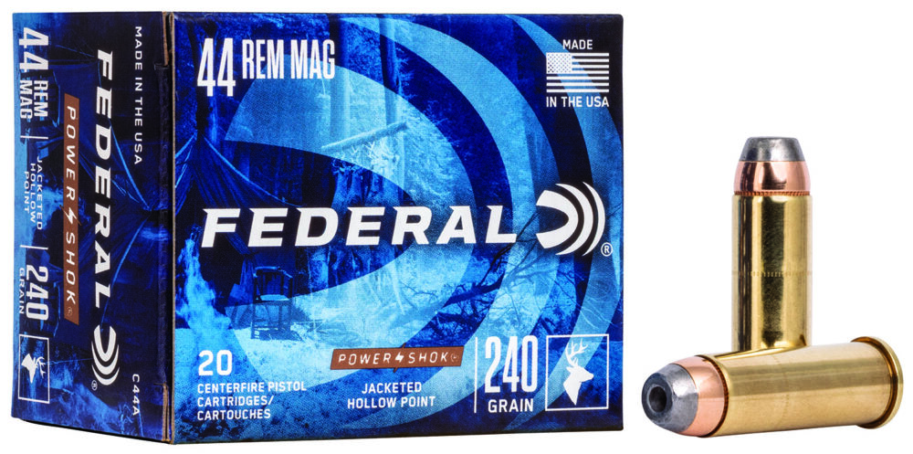 Federal Power-Shok Handgun 44 Rem Mag 240 gr Jacketed Hollow Point 20 rd