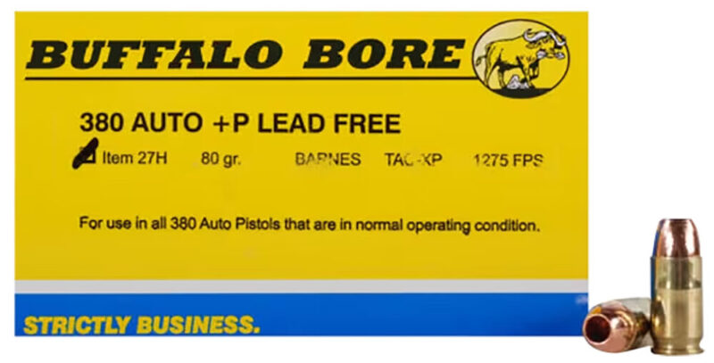 Buffalo Bore Ammunition Buffalo-Barnes Strictly Business 380 ACP 80 gr Barnes TAC-XP Lead Free 20 rd