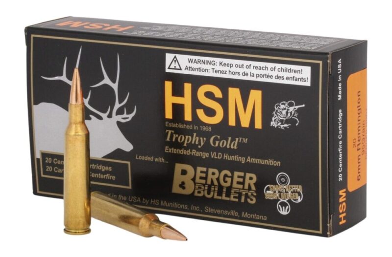 Hsm Trophy Gold Extended Range 95 gr Berger Hunting VLD Match 20 rd 6mm
