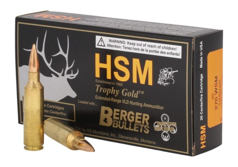 Hsm Trophy Gold Extended Range 270 WSM 150 gr Berger Hunting VLD Match 20 rd
