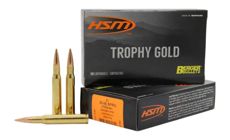 Hsm Trophy Gold Extended Range 30-06 Springfield 210 gr Berger Hunting VLD Match 20 rd