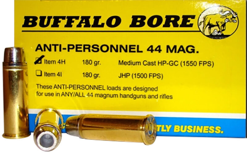 Buffalo Bore Ammunition Anti-Personnel Strictly Business 44 Rem Mag 180 gr Medium Cast Hollow Point 20 rd