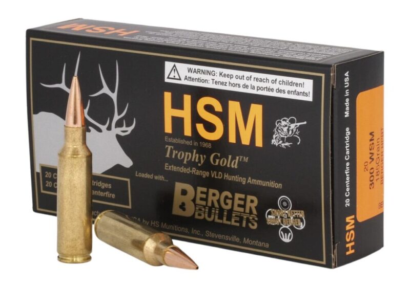 Hsm Trophy Gold Extended Range 300 WSM 185 gr Berger Hunting VLD Match 20 rd