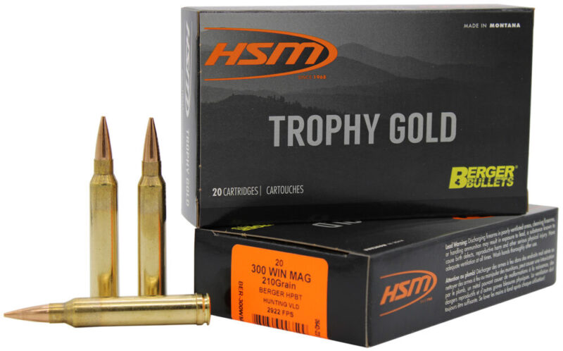 Hsm Trophy Gold Extended Range 300 Win Mag 210 gr Berger Hunting VLD Match 20 rd
