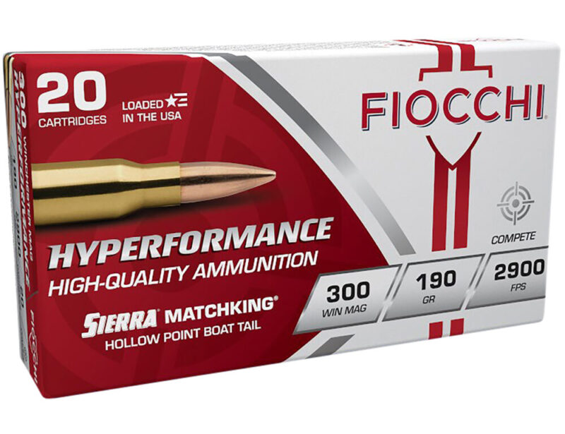 Fiocchi Ammunition Hyperformance Compete 300 Win Mag 190 gr Sierra MatchKing BTHP 20 rd