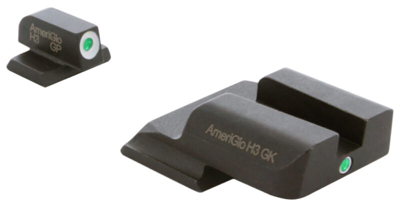 AmeriGlo i-Dot Sight Set for Smith & Wesson M&P Shield Night Sight Green/Tritium White Outline