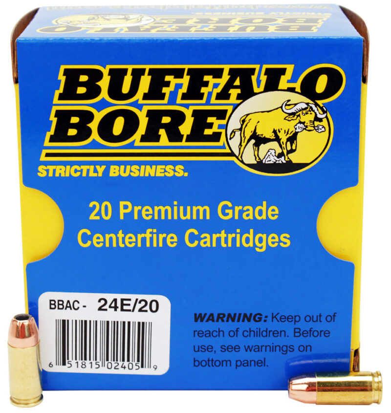 Buffalo Bore Ammunition Personal Defense Strictly Business Luger 124 gr Jacketed Hollow Point 20 rd 9mm