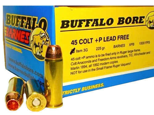 Buffalo Bore Ammunition Buffalo-Barnes Strictly Business 45 Colt 225 gr Barnes VOR-TX XPB Lead-Free 20 rd