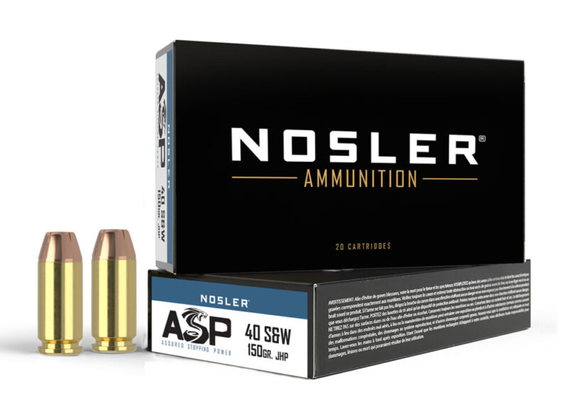 Nosler Assured Stopping Power Handgun 40 S&W 150 gr Jacketed Hollow Point 50 rd
