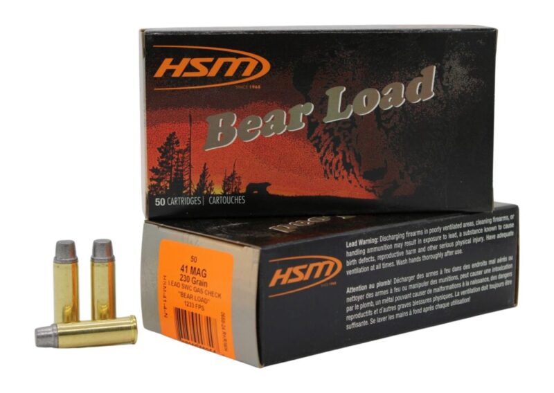 Hsm Bear Load Hunting 41 Rem Mag 230 gr Semi Wadcutter 50 rd