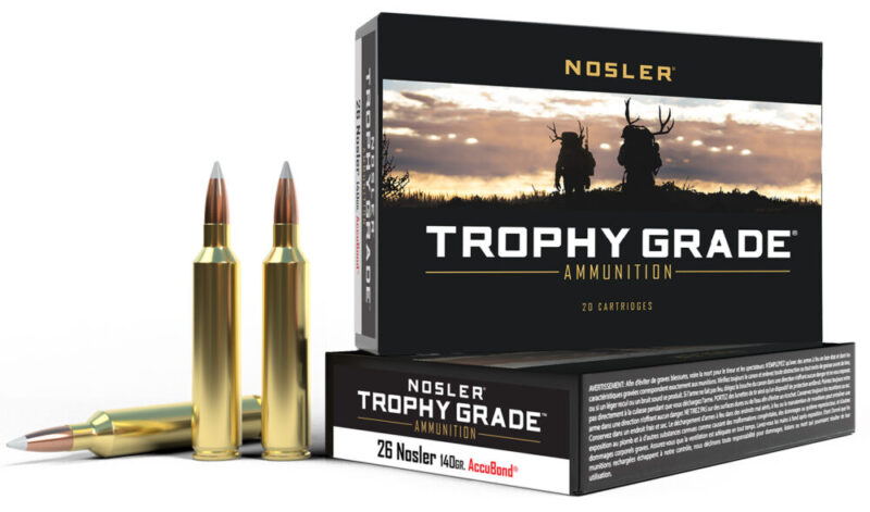 Nosler Trophy Grade Hunting 26 Nosler 140 gr Nosler AccuBond 20 rd
