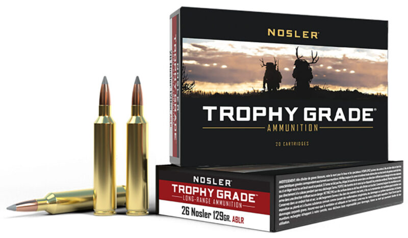 Nosler Trophy Grade Long-Range 26 Nosler 129 gr 20 rd