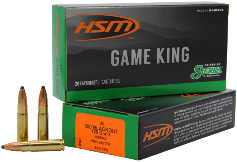 Hsm Game King Hunting 300 Blackout 125 gr Pro Hunter 20 rd