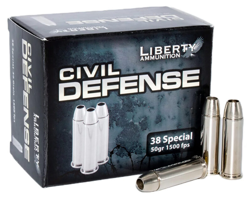 Liberty Ammunition Civil Defense Protection 38 Special 50 gr 20 rd