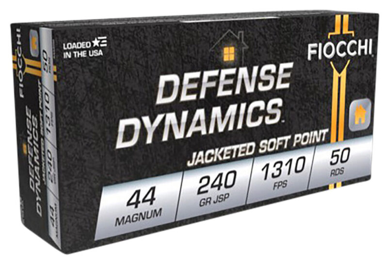 Fiocchi Ammunition Defense Dynamics 44 Rem Mag 240 gr Jacketed Soft Point 50 rd