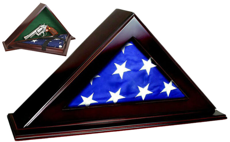 Peace Keeper Patriot Flag Case with Concealment Mahogany