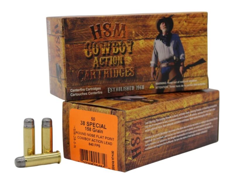 Hsm Cowboy Action Target 38 Special 158 gr Round Nose Flat Point 50 rd