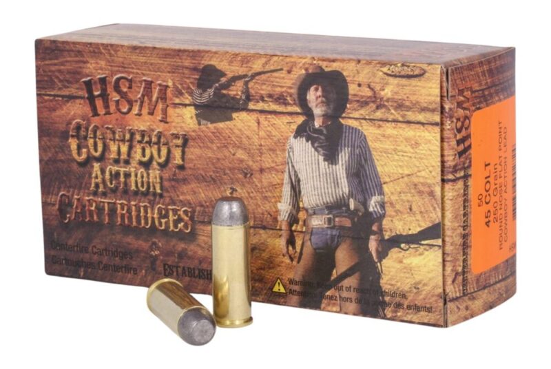 Hsm Cowboy Action Target 45 Colt 250 gr Round Nose Flat Point 50 rd