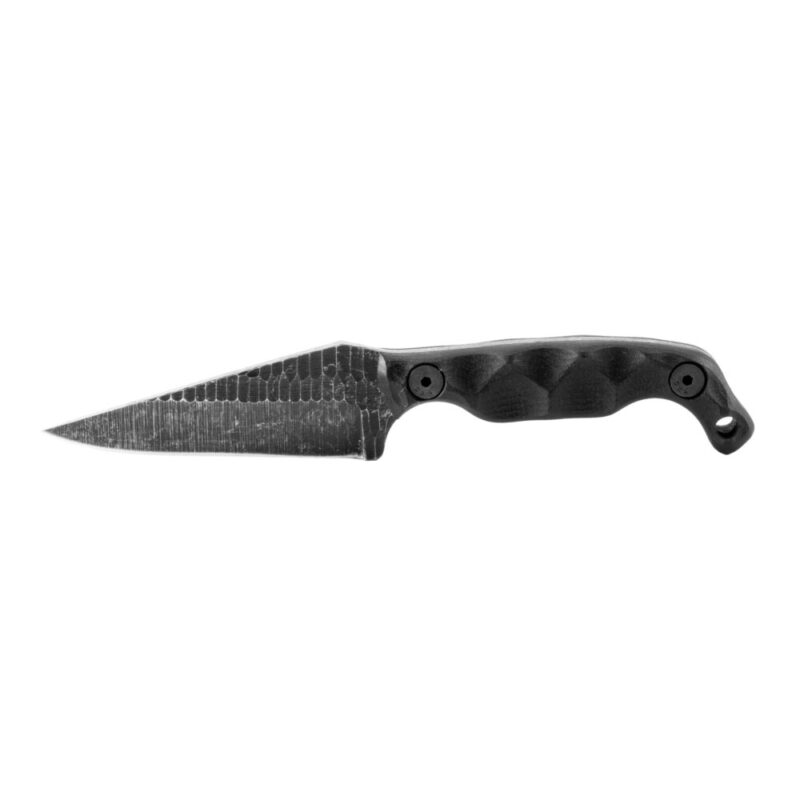 Stroup Knives Mini Fixed Blade Knife 3″ Clip Point Blade 1095 High Carbon Steel G10 Handle Black