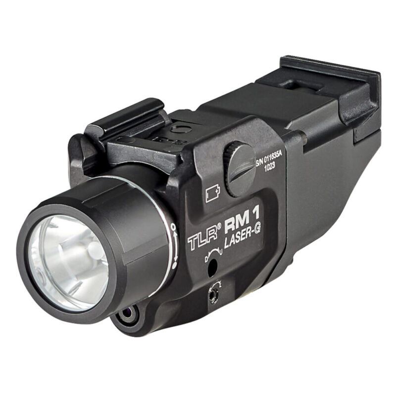 Streamlight TLR RM 1 Tac Light with Green Laser 1.5 Hour Runtime and (1) CR123A Lithium Battery Black
