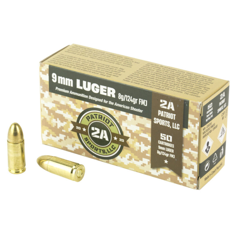STV Technology Patriot Sport’s Ammo 9MM 124 Grain 50 Rounds