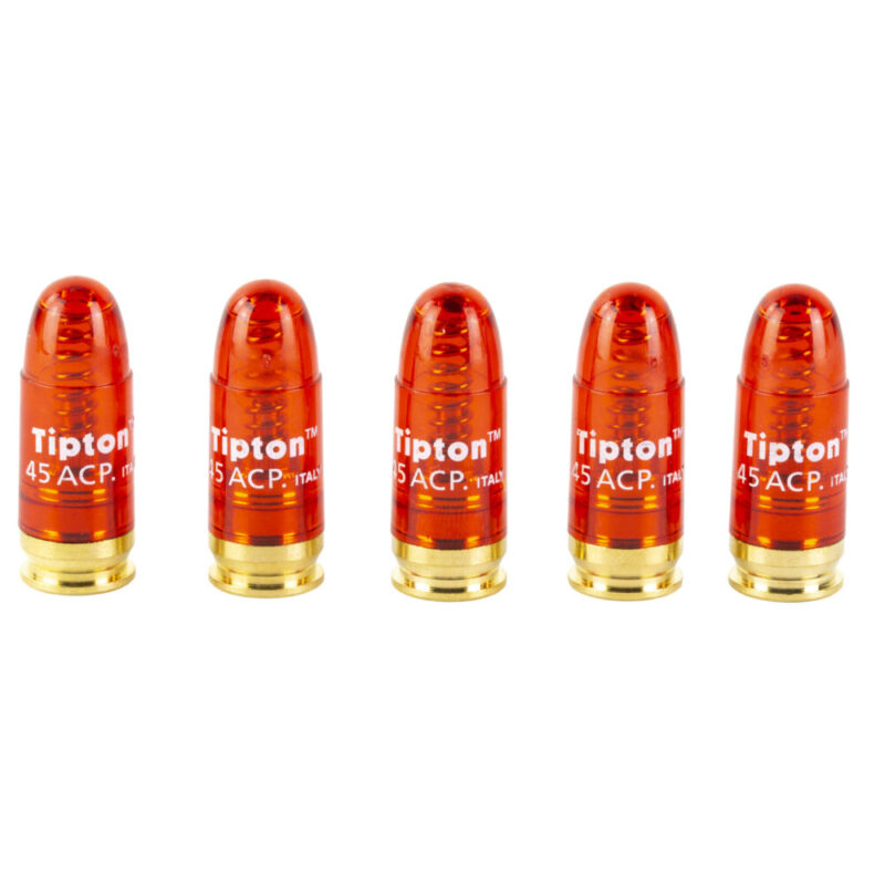 Tipton Snap Caps Translucent Red 45 ACP 5-Pack