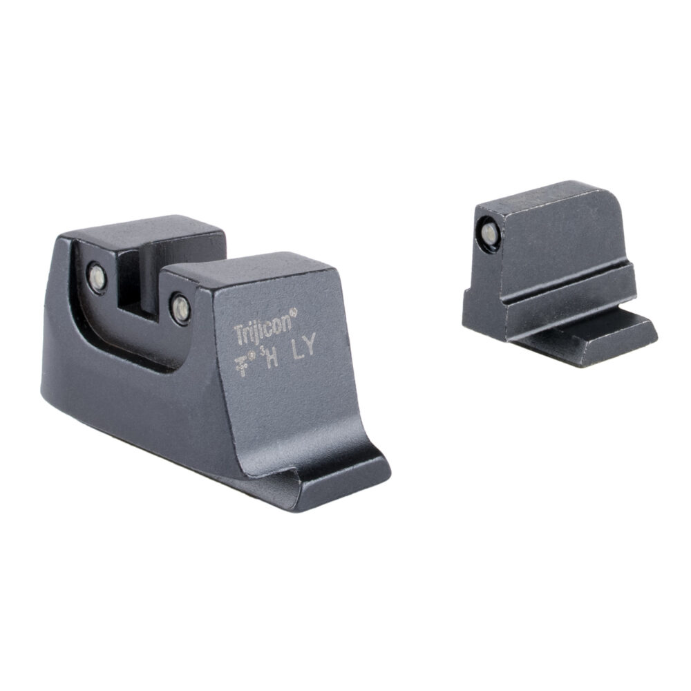 Trijicon Suppressor/Optic Height Night Sights Black Front with Black Rear & Green Lamps