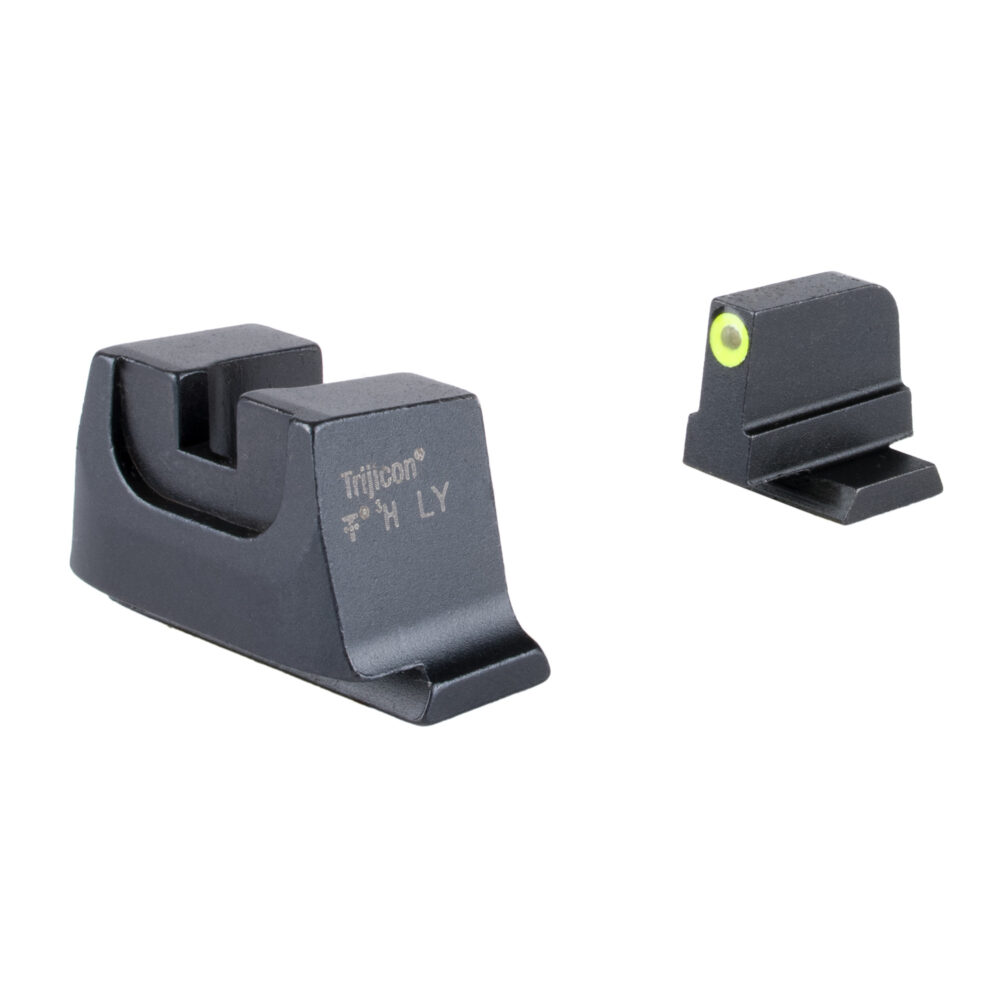Trijicon Suppressor/Optic Height Night Sights Yellow Front with Metal Rear & Green Lamps