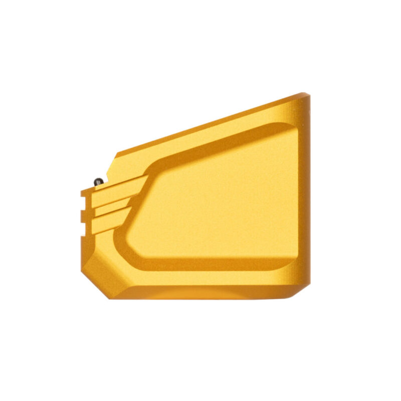 Tyrant CNC +6/5 Mag Extension Matte Finish Fits Glock 17/19X/22/34/35/45 Gold