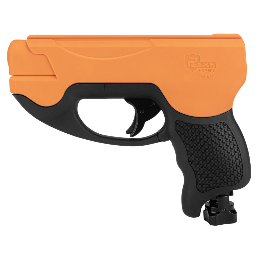 Umarex HDP50 Compact G2 CO2 Pepper Ball Pistol 50 Caliber 4 Rounds Black and Orange