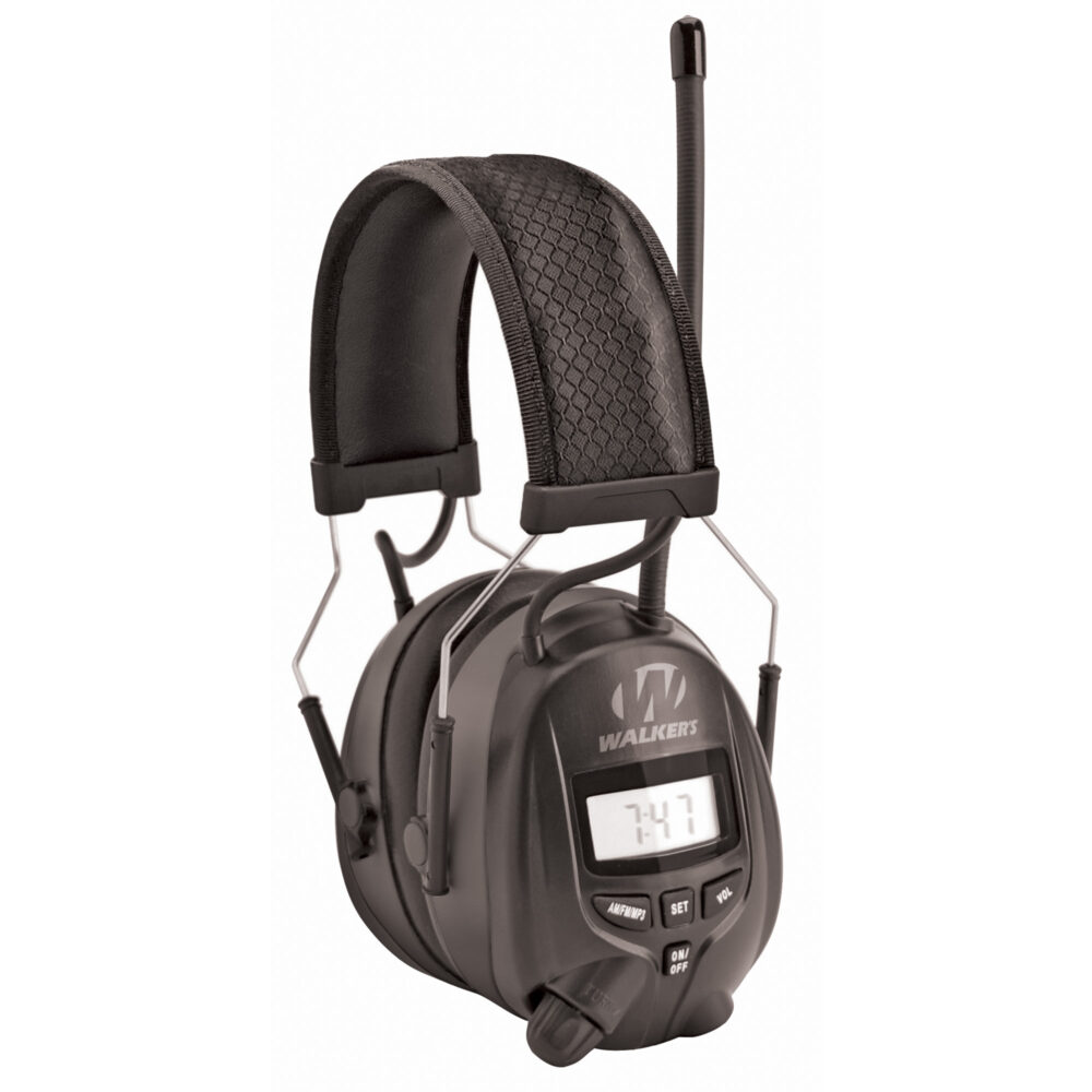 Walker’s Digital AM/FM Radio Ear Muff Built-in Radio Black