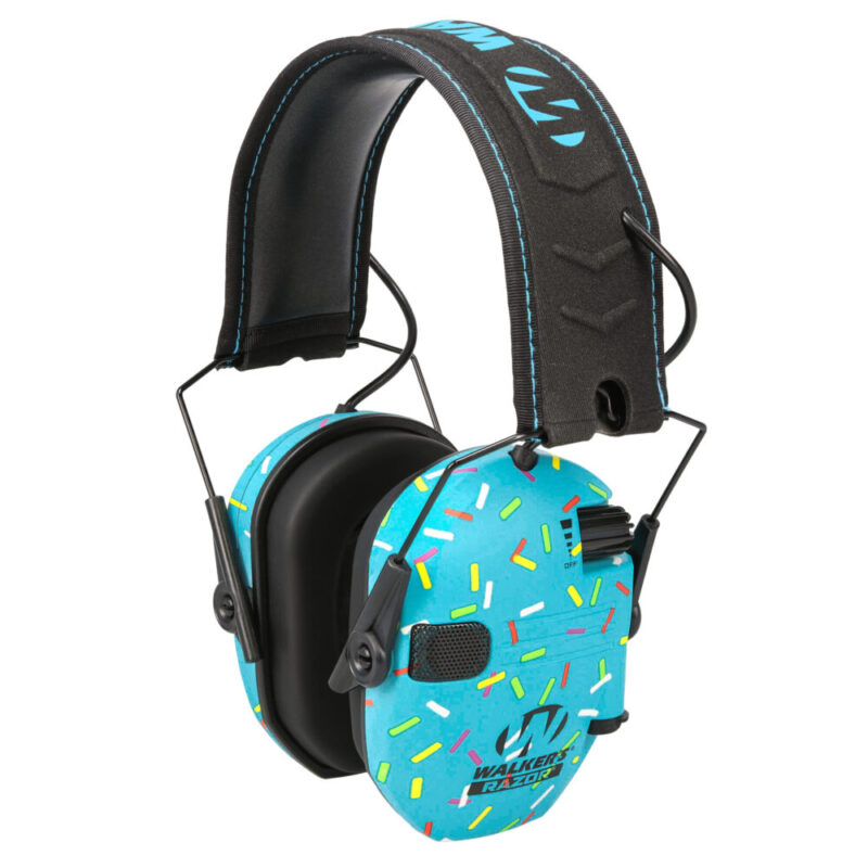Walker’s Razor Slim Electronic Earmuff Blue Sprinkle