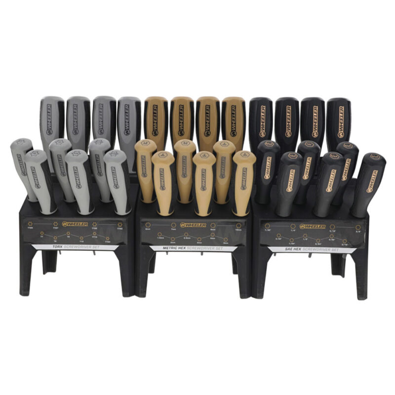 Wheeler Hex/Torx Bench Driver Set 30 Piece Black