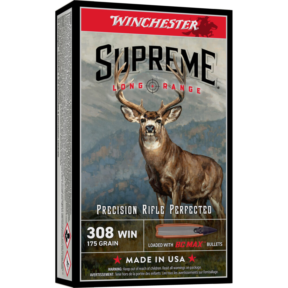 Winchester Ammunition Supreme Long Range 308 Winchester 175 Grain 20 Round Box