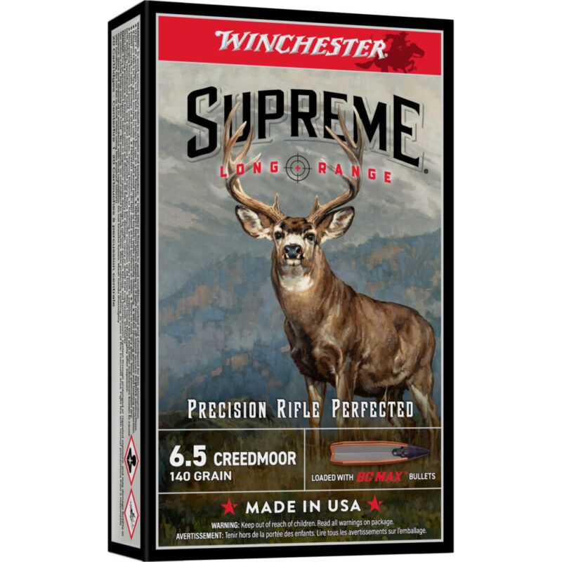 Winchester Ammunition Supreme Long Range 6.5 Creedmoor 140 Grain 20 Round Box
