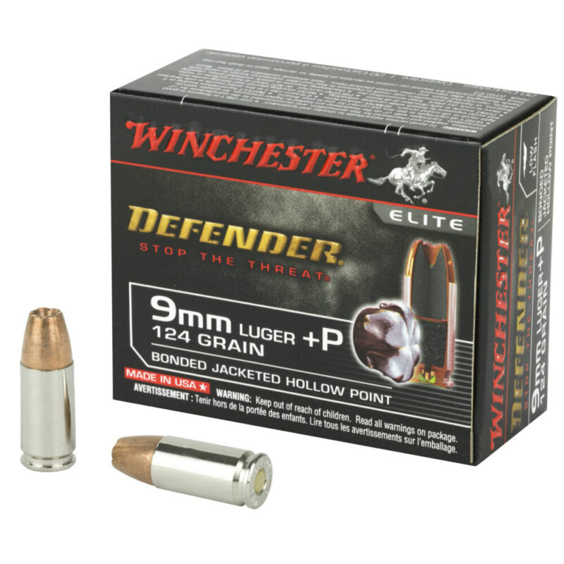 Winchester Ammunition Defender 9MM +P 124 Grain PDX1