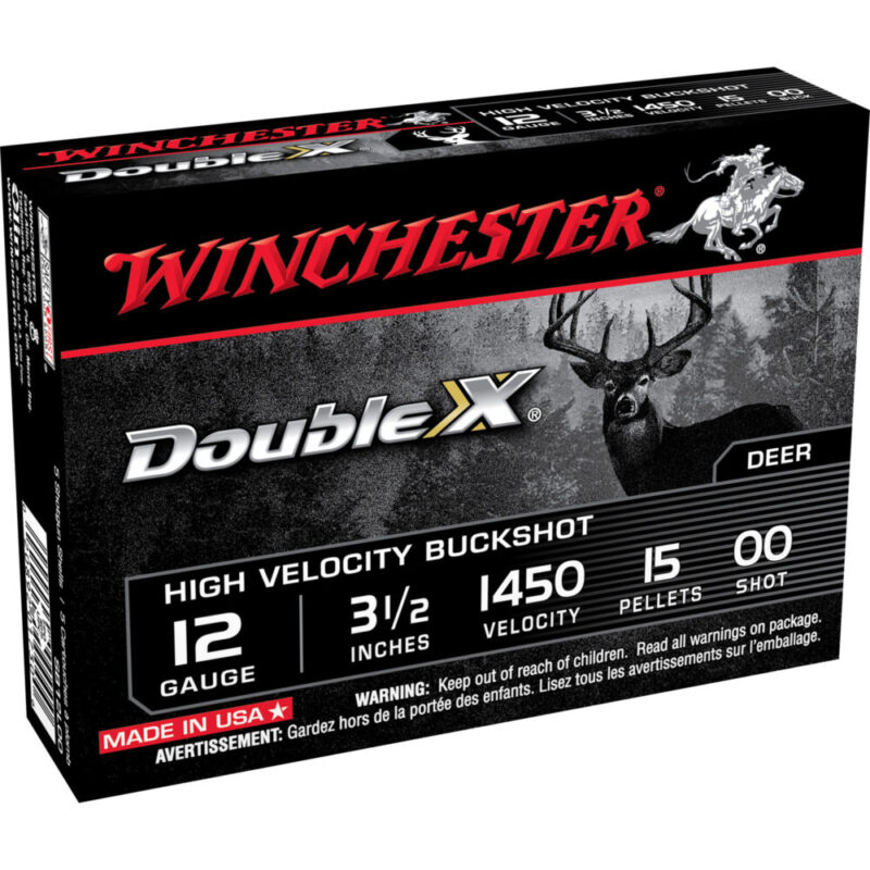 Winchester Ammunition Double X 12 Gauge 3.5″ 00 Buck 15 Pellets