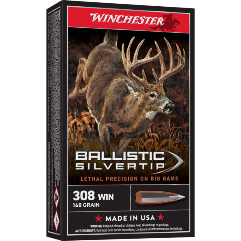 Winchester Ammunition Ballistic Silvertip 308 Winchester 168 Grain 20 Round Box