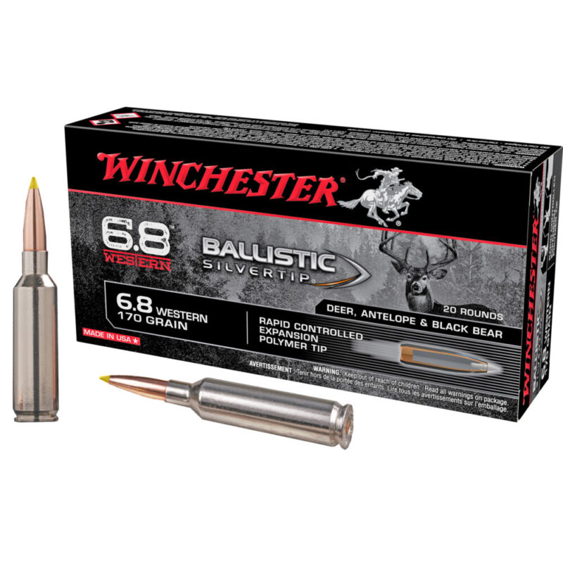 Winchester Ammunition Ballistic Silvertip 6.8 Western 170Gr 20 Round Box