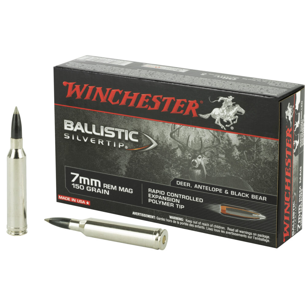 Winchester Ammunition Ballistic Silvertip 7MM Remington Magnum 150 Grain 20 Round Box