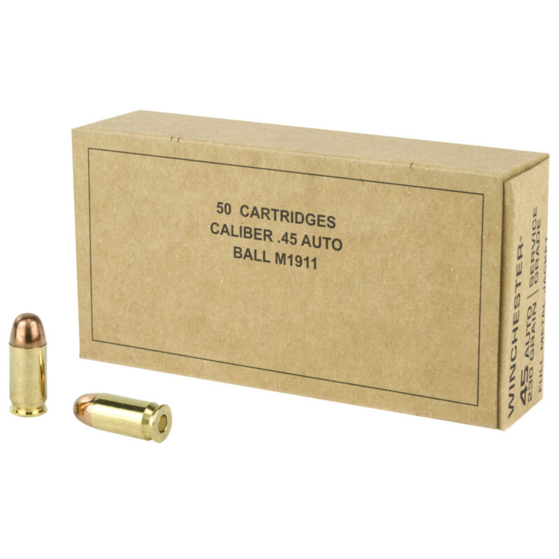 Winchester Ammunition Service Grade 45 ACP 230 Grain 50 Round Box