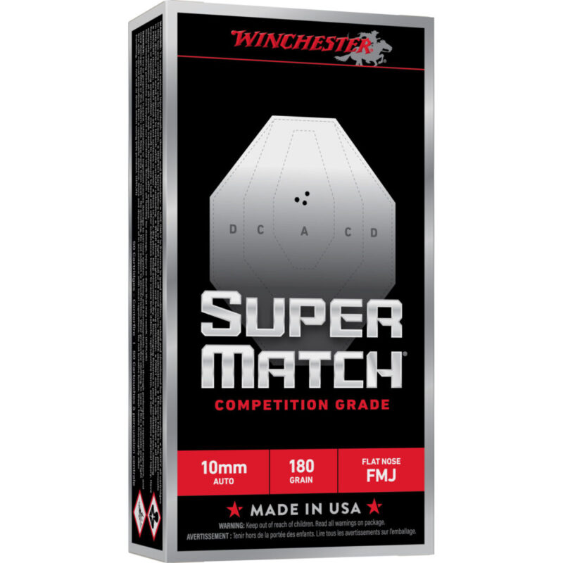 Winchester Ammunition Super Match 10MM 180 Grain 50 Round Box