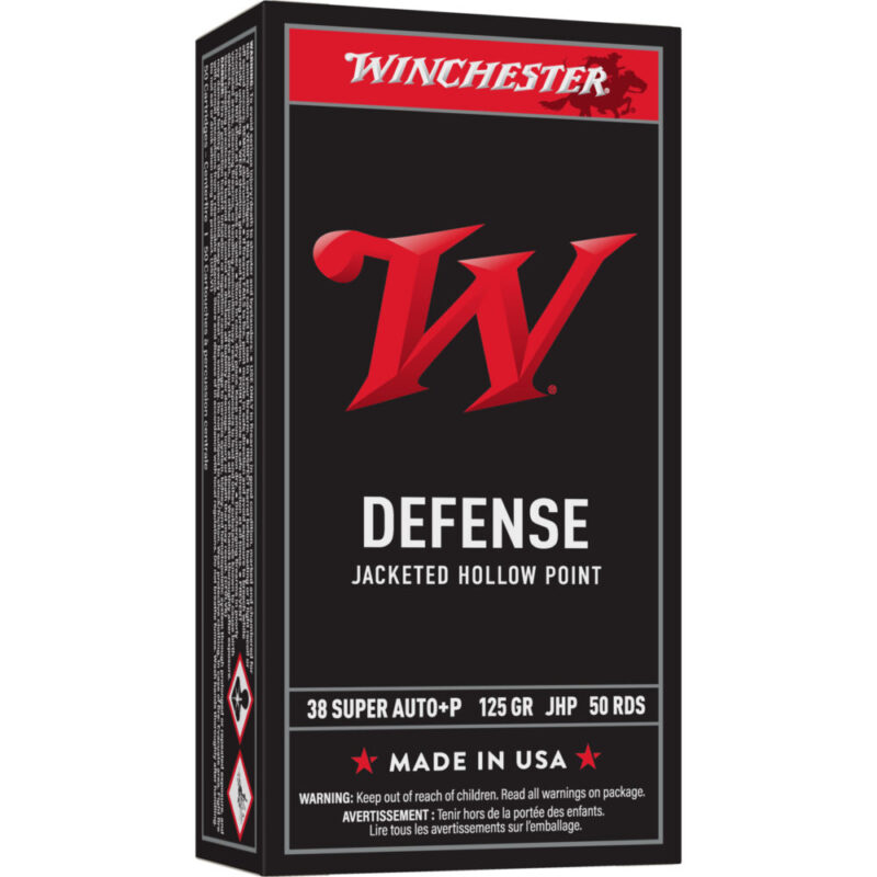 Winchester Ammunition USA WHITE BOX 38 Super 125 Grain 50 Round Box